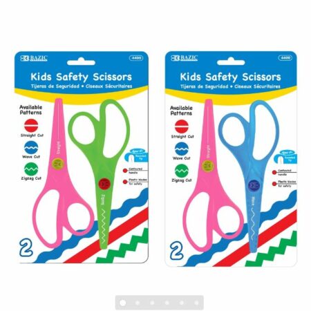 5 1/2" Kid's Safety Scissors (2/Pack)