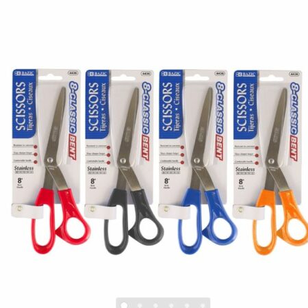 8" Bent Handle Stainless Steel Scissors