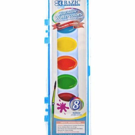 Watercolor Paint Set - Semi Moist 8 Colors - Pack of 144
