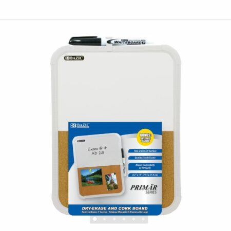 8.5" X 11" Dry Erase / Cork Combo Board w/ Marker