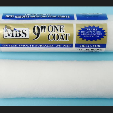 9-inch x 3/8-inch paint roller cover with PVC core for smooth paint application