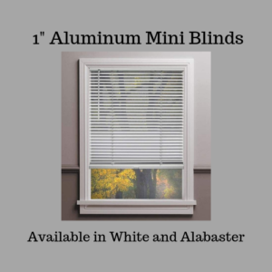 1" aluminum cordless mini blinds