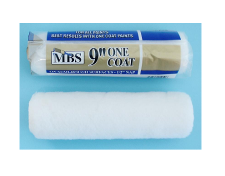 9-inch paint roller cover with 1/2-inch nap and PVC core for semi-smooth surfaces and all paint types including epoxy