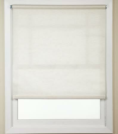 37 1/4" x 6', White Vinyl Roller Shades, Translucent - 36/case