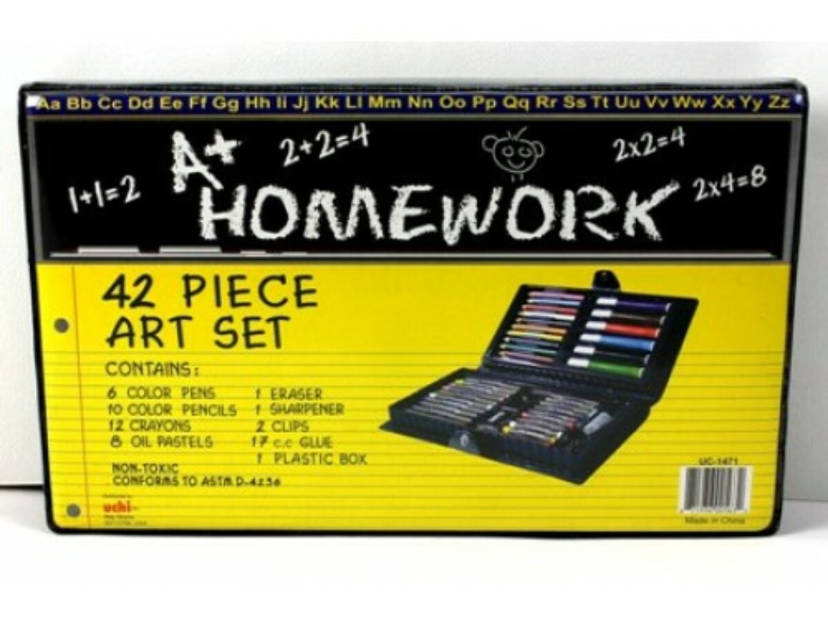 42 Piece Art Set for Children- Mazer Wholesale Inc.