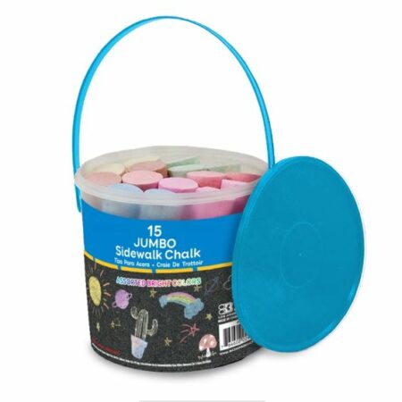 Jumbo Color Chalk 15 Pieces Per Bucket - Pack of 24