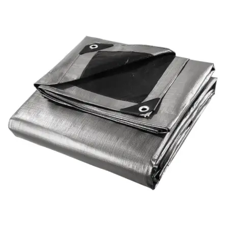 Heavy Duty 10mil Tarp, 10 x 20 Silver w/Black Back