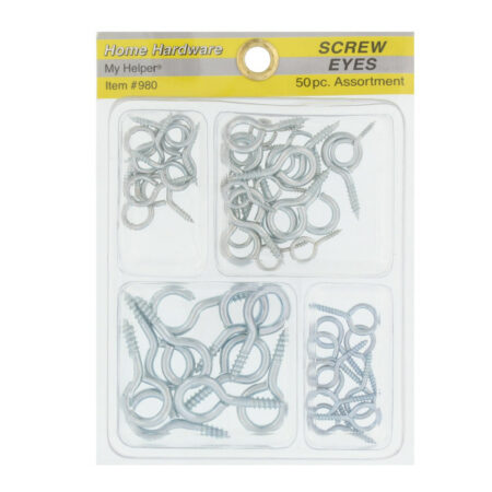 Screw Eyes, 50 pc. Assortment