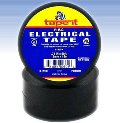 BLACK PVC Electric Tape, 3/4" x 60' 100 Per Case