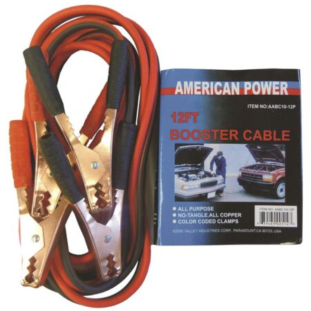 10' Automotive Battery Jumper Cables