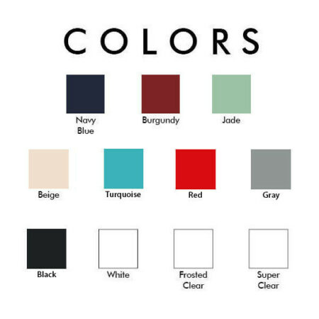 Color Selection - PVC Shower Curtain Liners