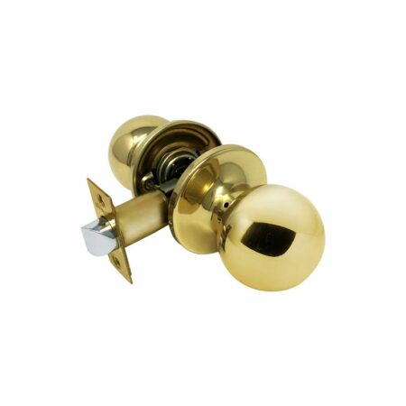 Passage Door Knob set- Polished Solid Brass Finish – Wholesale Price