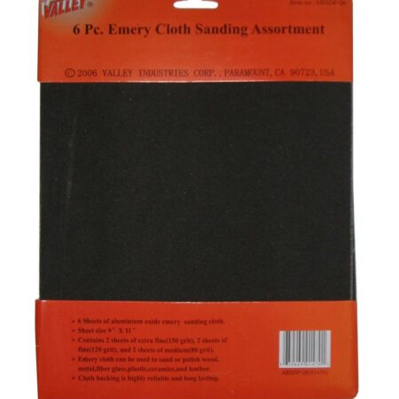 9” x 11” Multi-Purpose Emery Cloth Sheets -6-Piece