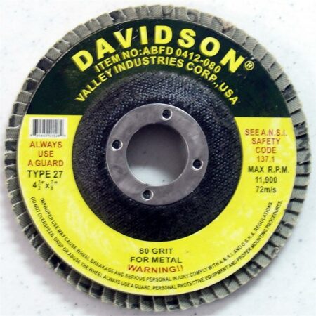 4-1/2" 80 Grit Flap Wheel 7/8” for General Purpose Metal & Stainless Steel