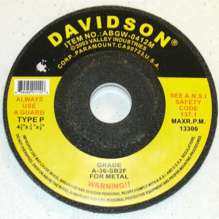 4-1/2" x 1/16" x 7/8" Metal Cut Off Wheel For All Steel at Wholesale Price