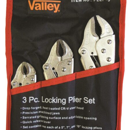 Lock Grip Pliers Set with Pouch 3-Piece – Wholesale Price