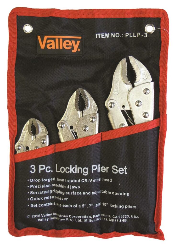 Lock Grip Pliers Set is a dependable, heavy-duty tool kit designed for gripping and holding materials securely in place.