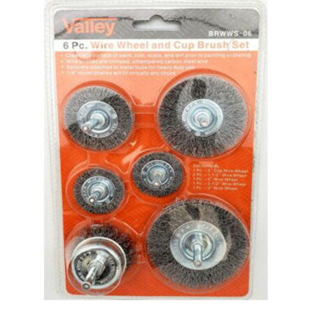 Wire Wheel Cup Brush Set- 6 Piece - Wholesale Price