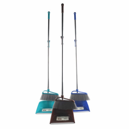 Stainless Steel Long Handle Dustpan with Broom - Pack of 24