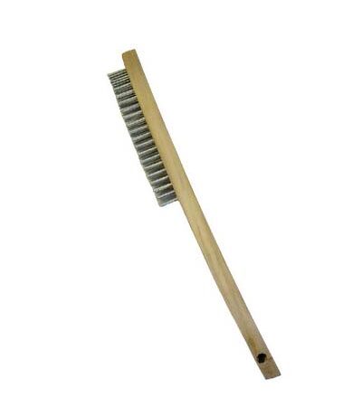 Row Wire Brush with Curved Wood Handle 3 x 19 – Wholesale Price