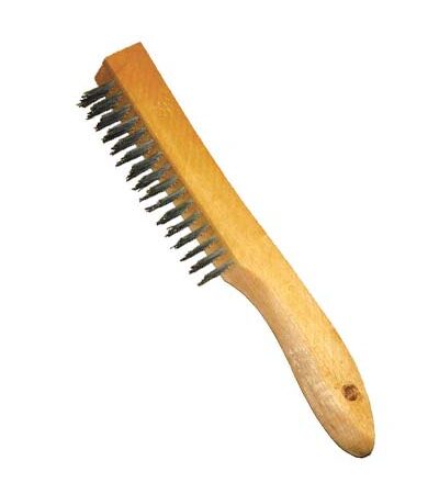 Steel Wire Brush Wood 4 Rows with Shoe Handle – Wholesale Price