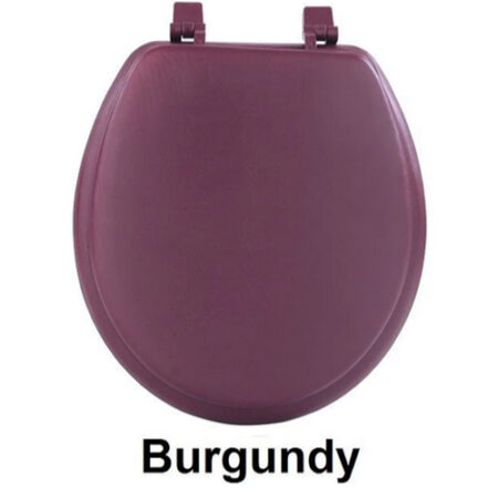 Burgundy Color Soft Cushioned Toilet Seat 17”