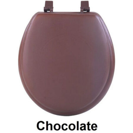 Chocolate Color Soft Cushioned Toilet Seat 17”