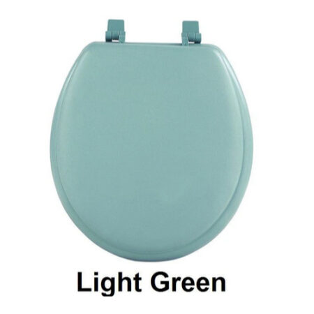 Light Green Color Soft Vinyl Cushioned Toilet Seat 17”