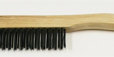4-Row Shoe Wire Brush with Wood Handle – Wholesale Price