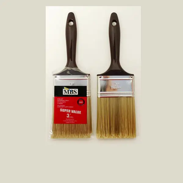 3 inch angled paintbrush designed for controlled application on trim, edges, corners, frames, and detailed painting projects.