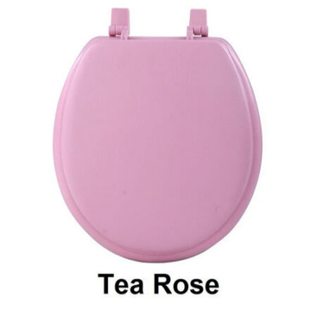 Tea Rose Color Soft Cushioned Toilet Seat 17”