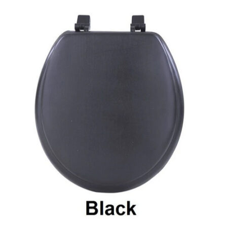 Black Color Soft Vinyl Elongated Toilet Seat 19”