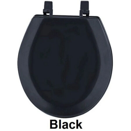 Black Color Soft Wood Elongated Toilet Seat 19”