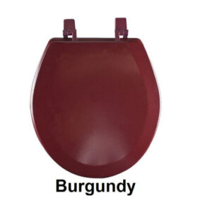 Burgundy Color Soft Wood Toilet Seat 17”