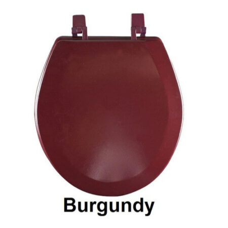 Burgundy Color Soft Wood Toilet Seat 17”