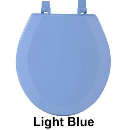 Light Blue Color Soft Wood Toilet Seat 17”