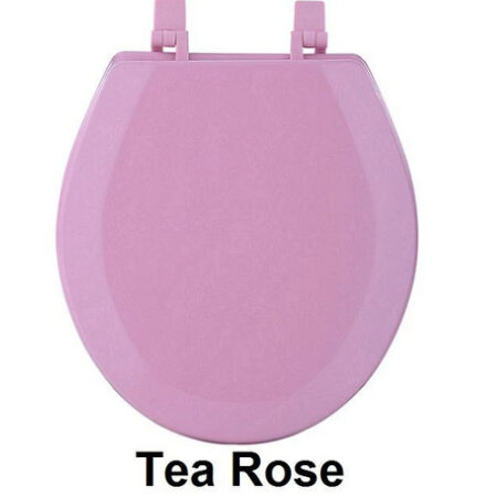 Tea Rose Color Soft Wood Toilet Seat 17”