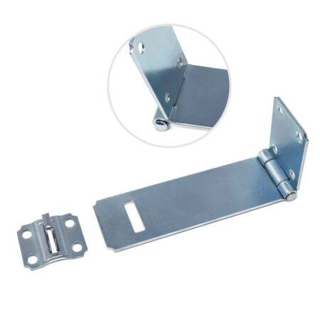 6-inch zinc-plated safety hasp for securing doors, gates, cabinets, and sheds – bulk case of 48