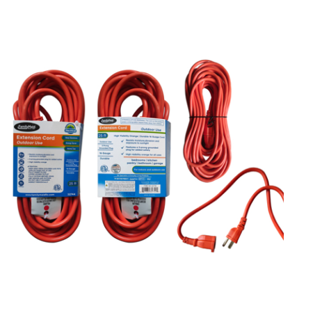 Extension Cord Outdoor 25Ft. 3 Prong-Orange