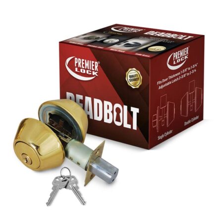 Deadbolt Door Lock Double Cylinder with 2 KW1 Keys Solid Brass Keyed Alike – Wholesale Price