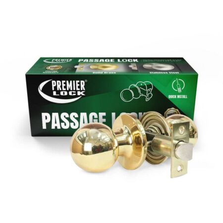 Passage Door Knob-Boxed Solid Brass - Wholesale Price - Box of 12