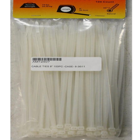 Cable Ties 8" (100-Piece Pack) – Wholesale Price