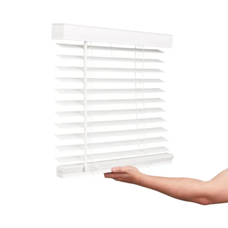 2" Faux Wood Blinds - Smooth Slats - Snow White