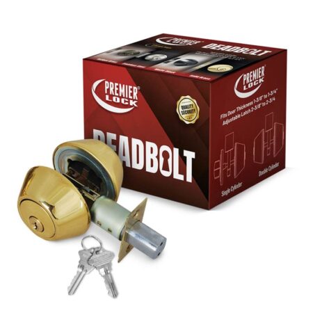 Deadbolt Door Lock Double Cylinder with 2 SC1 Keys Boxed Keyed Alike Solid Brass – Wholesale Price