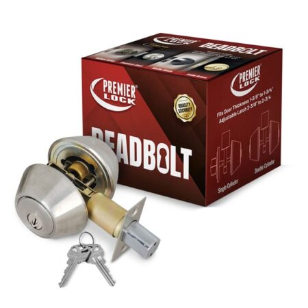 Deadbolt Door Lock Double Cylinder with 2 KW1 Keys Alike Stainless Steel – Wholesale Price