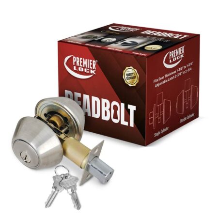 Deadbolt Door Lock Double Cylinder with 2 SC1 Keys Alike Stainless Steel – Wholesale Price