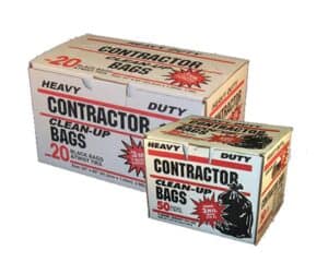 20-ct Contractor Bags and 50-ct Contractor Bags. Your choice. Buy 2m pallets or morew and save $50.00 per pallet.