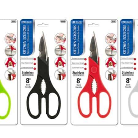 8-inch stainless steel kitchen scissors designed for food prep, cutting meat, and daily use.