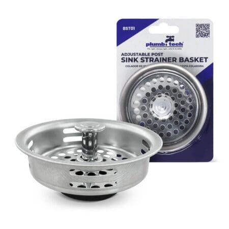 adjustable sink strainer basket chrome plated stainless steel