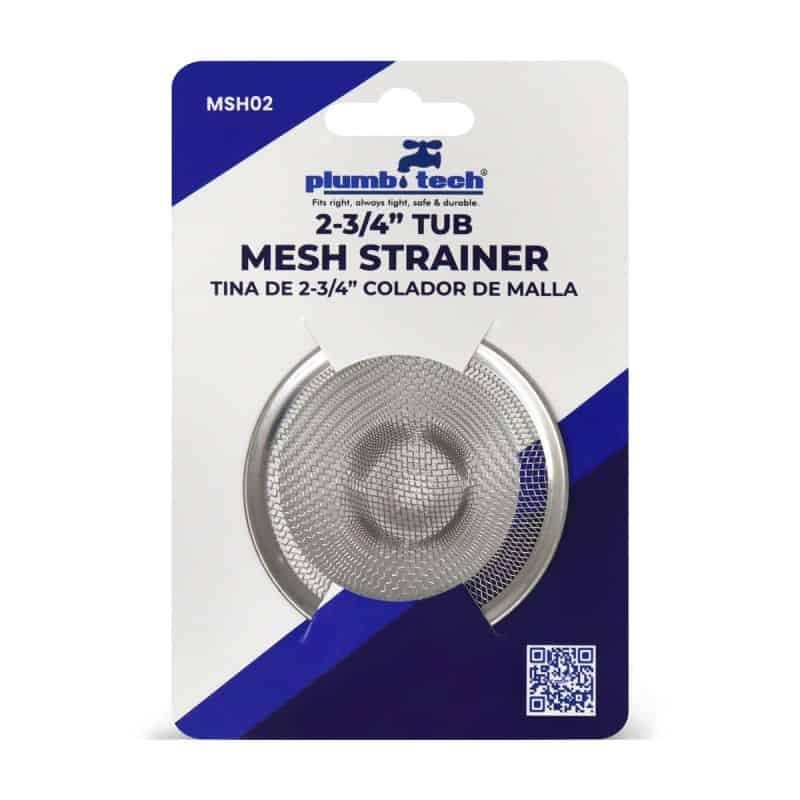 bathtub mesh strainer top view stainless steel